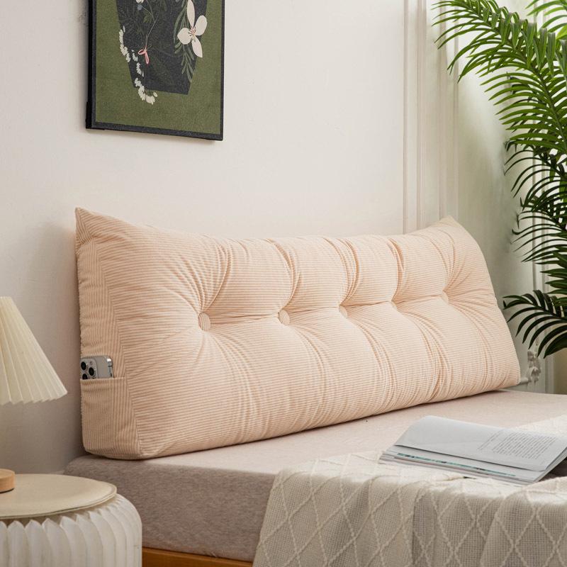 Weiches Polster Dreieck Lendenwirbelstützkissen für Bett oder Wohnheim 60x40x12cm