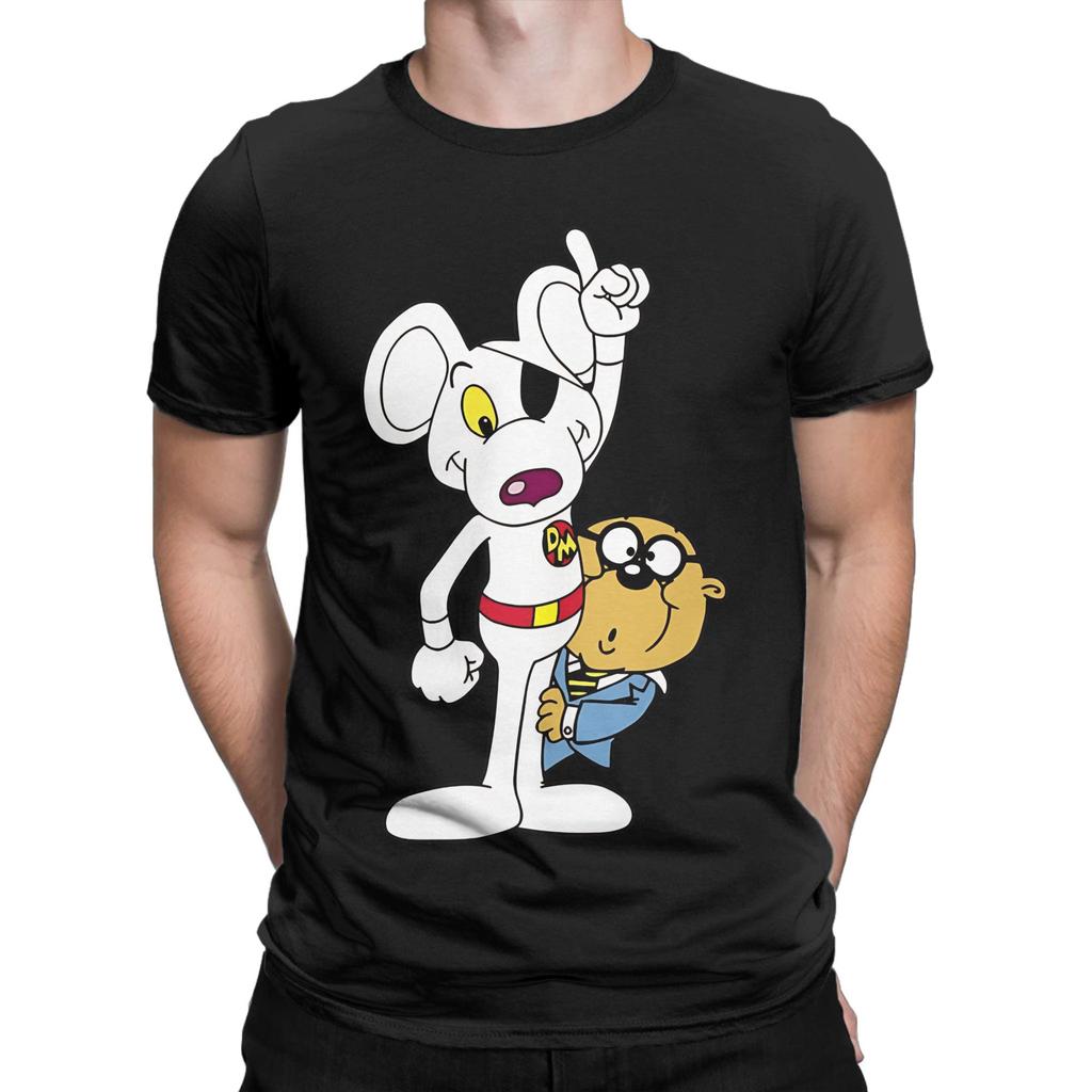 Danger Mouse Poster Graphic 100% Cotton T-Shirt Danger Mouse Tops Tees For Men