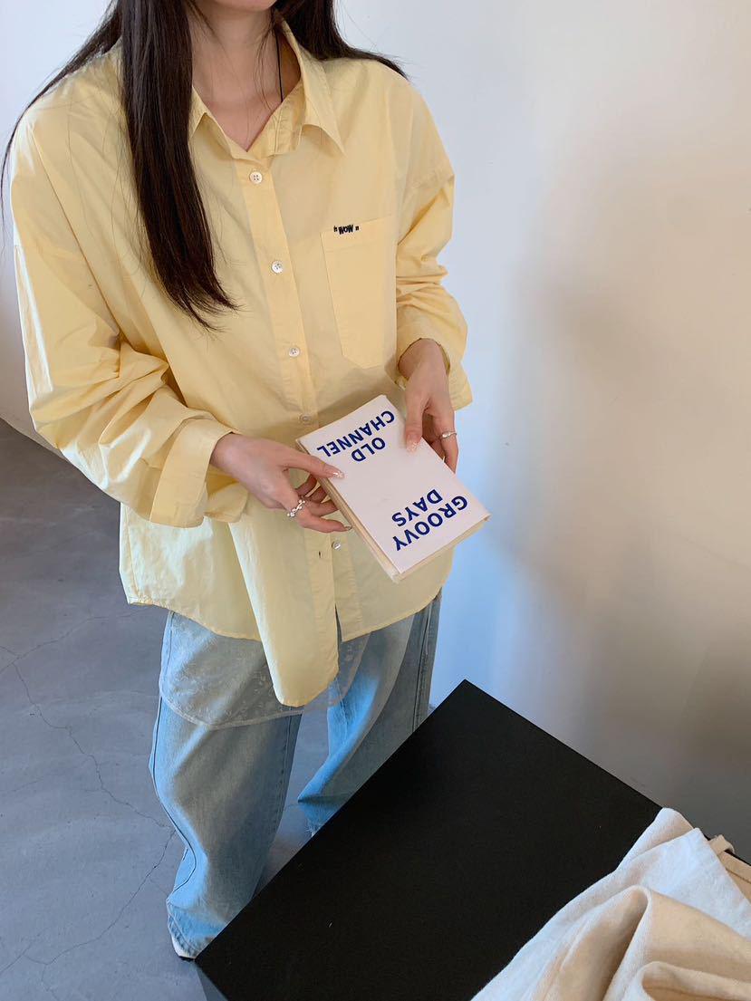 

Spring Literary Japanese Dopamine Color Loose Lapel Shirt - Women s Casual Long Sleeve Top One Size (80-140cm) жёлтый