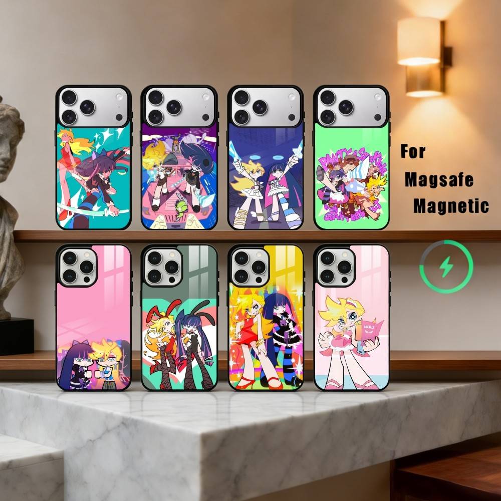 N-New Panty & Stocking with G-Garterbelt Phone Case For iPhone17,16,15,14,13,12,11 Plus,For Magnetic Wireless Charge Cover