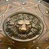 60.96 Cm Medieval Lion Face Shield Steel Armor Replica for Cosplay Display