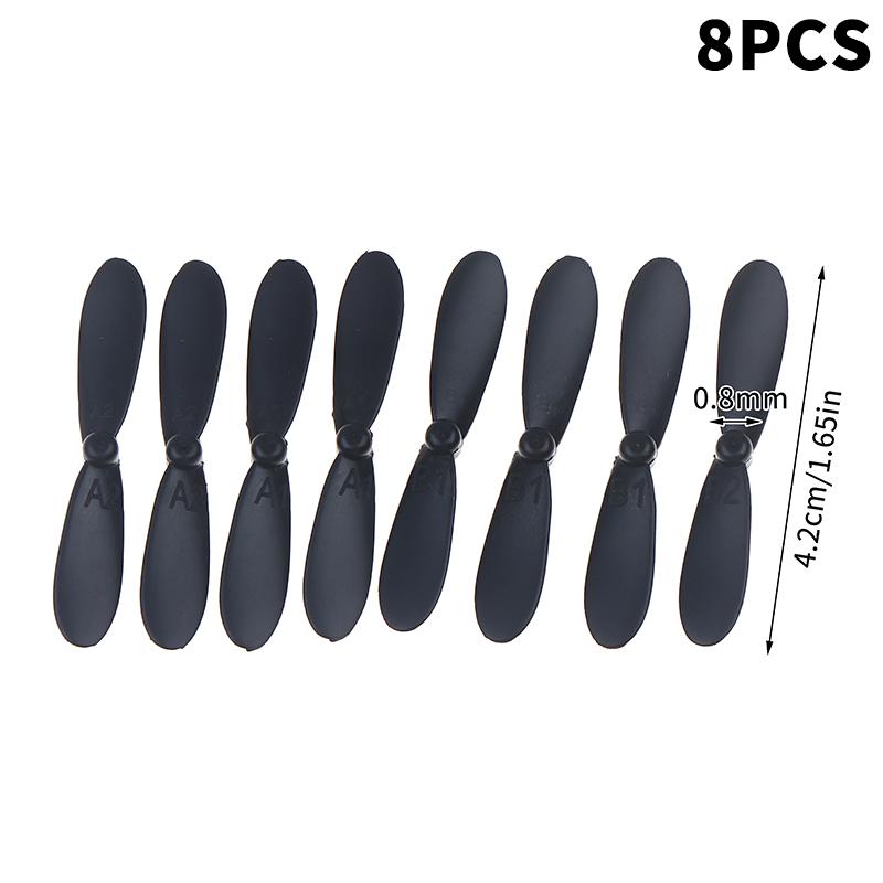 8Pcs 42Mm Props For 4D Rc Spare Parts V8 Mini Toy R/C Mini Drone Quadcopter Propeller Parts Kit