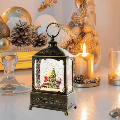 Christmas Music Box Crafts Lantern Reative Scene Light Table Centerpiece Desktop Figurine