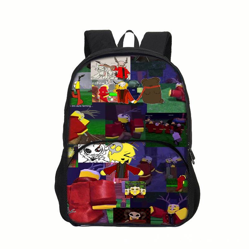99 Nights In the Forest Children's Game-themed Backpack with Pockets 7330