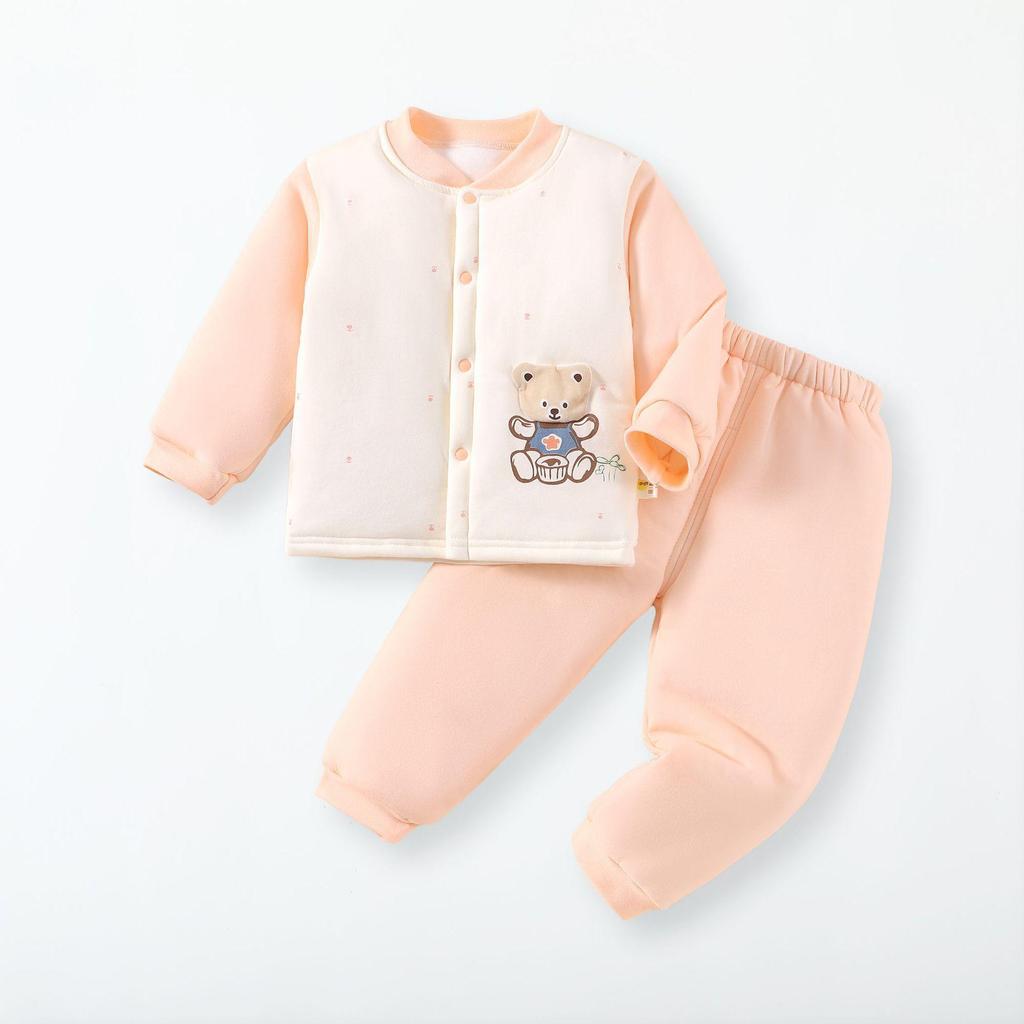 Autumn Winter Padded Baby Clothes Set for Boys & Girls - Warm Cotton Separates