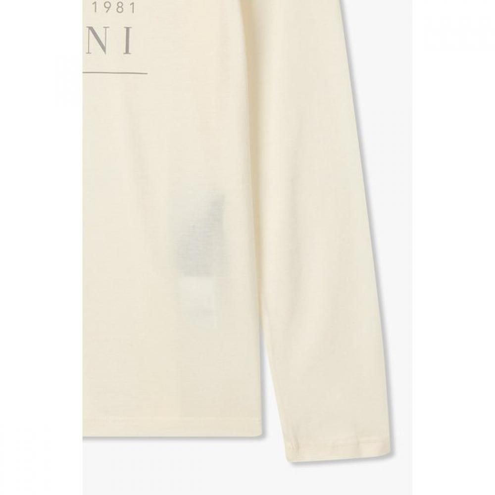 Emporio Armani Camiseta Feminina Manga Longa Gola Redonda para Relaxar 0825336509