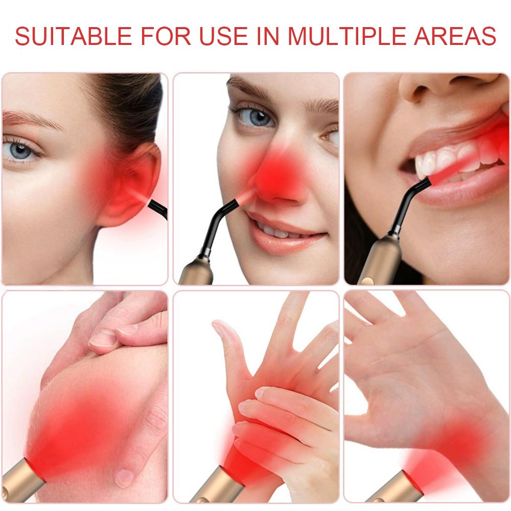 Cold Sore Device Red Light Therapy For Mouth Sores Treatment 660nm 850nm Near Infrared LED Light Therapy Machine Skin Care Wand