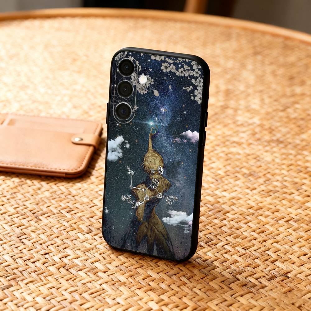 O-Occult Witchcraft Moon Gothic Witch Phone Case For Samsung A73,72,71,A52,51,40,41,A22,A32,31,A13, Soft Black Shell