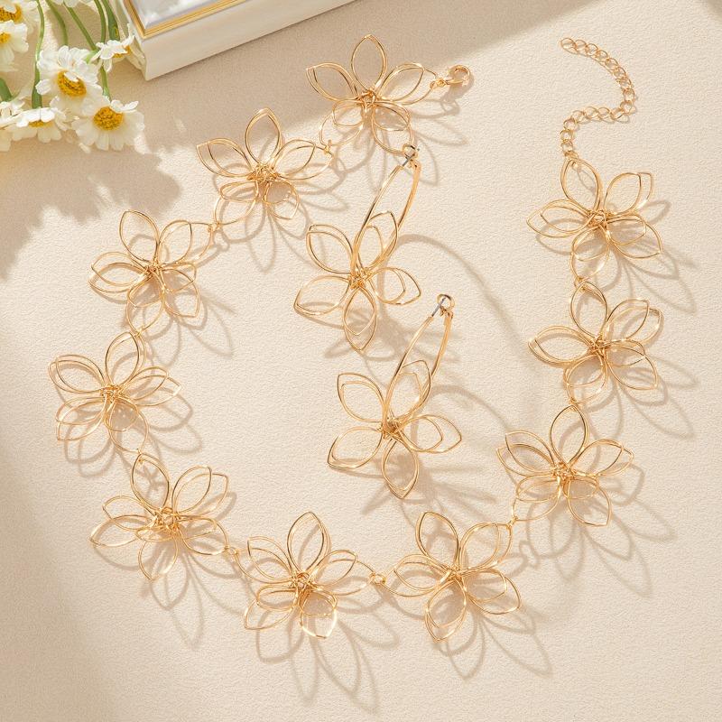 Temperament Moda Super Nieśmiertelny Kwiat Wisiorek Naszyjnik Damski Nisza Poczucie Designu Pusty Lekki Luksus Łańcuszek na obojczyk