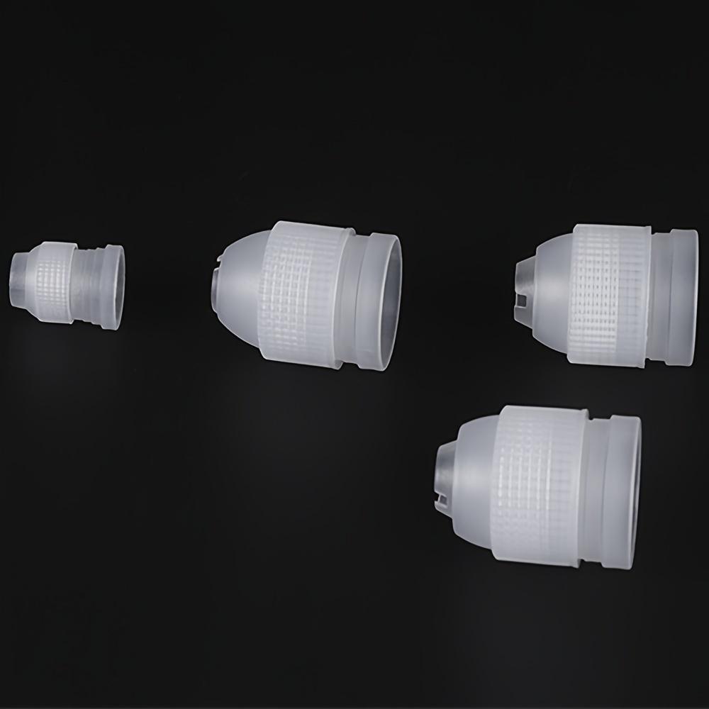 4 st Praktiskt Bakverktygsset - Inkluderar Små och Stora Plastadaptrar, Spritspåsar, Spritstoser för Grädde,