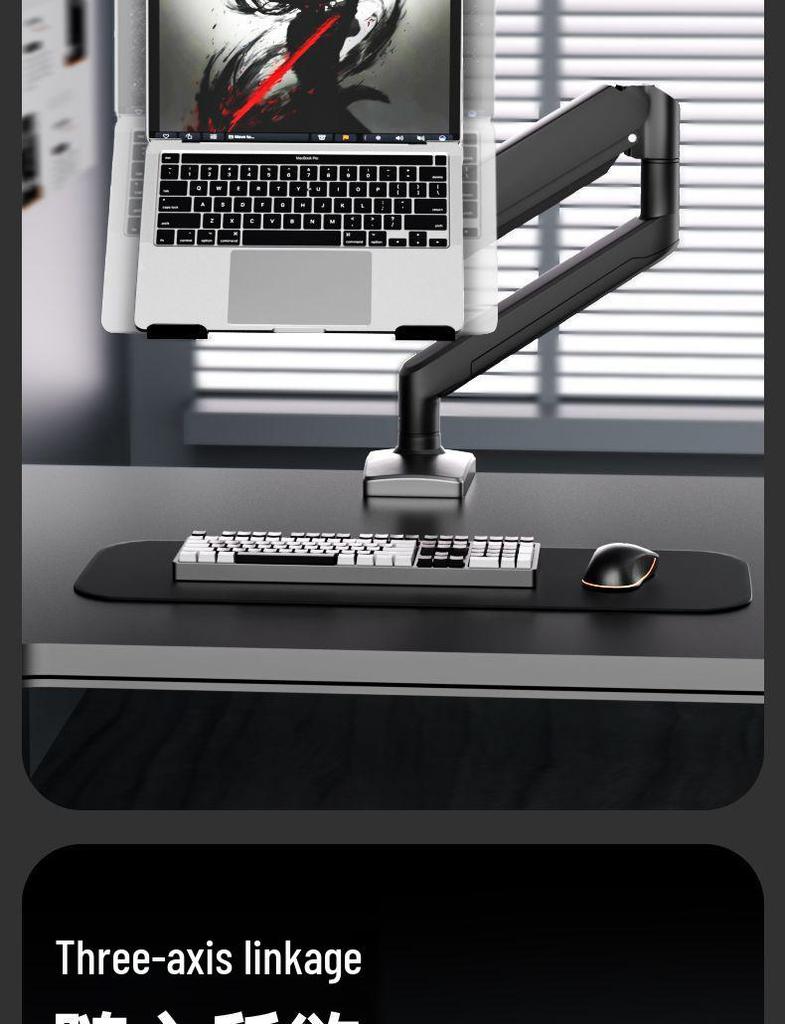 Dual Screen Cantilever Laptop & Monitor Stand