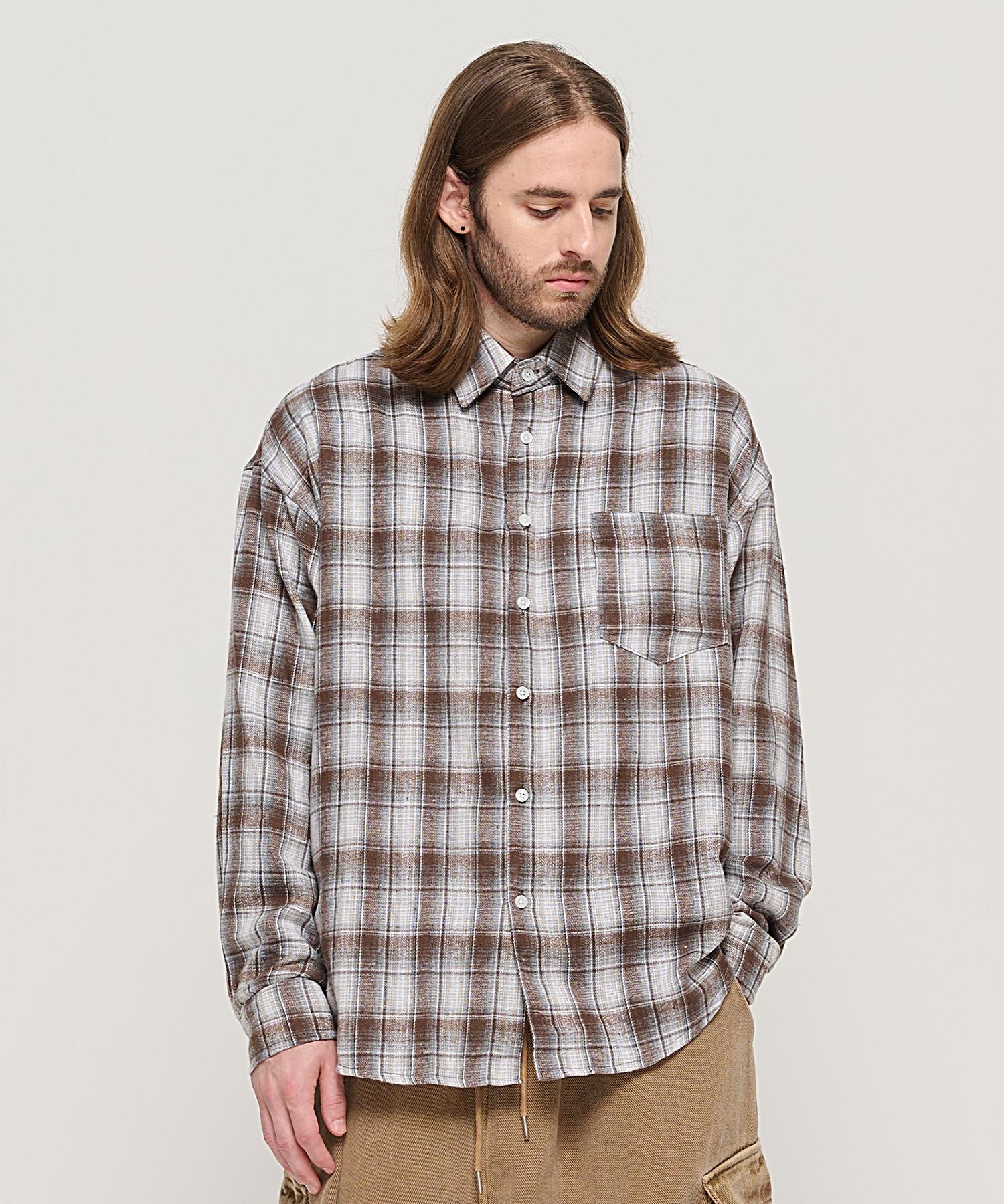 Cargo Bros Grand Oversized Check Shirt (Brown) Free