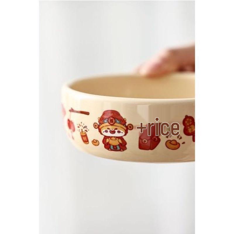 

Cute Animal Series High-Footed Ceramic Pet Bowl - Neck Protection & Anti-Black Chin Design for Cats and Dogs Default