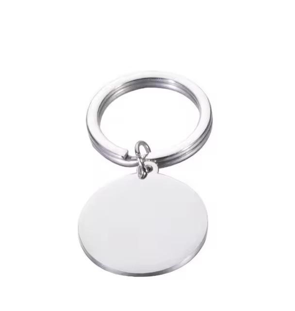 10Pcs/Lot Strip Blank Mirror Polished Stainless Steel Keychain For DIY Custom Women's Men's Keychain