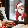 Christmas 3D Simulation Probe Santa Claus Home Glass Window Beautification Decoration Window Sticker
