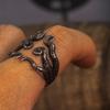 Vintage Cthulhu Octopus Tentacle Ring Punk Gothic Open Ring For Men Copper Color Handmade Designer Jewelry Accessories  Gift