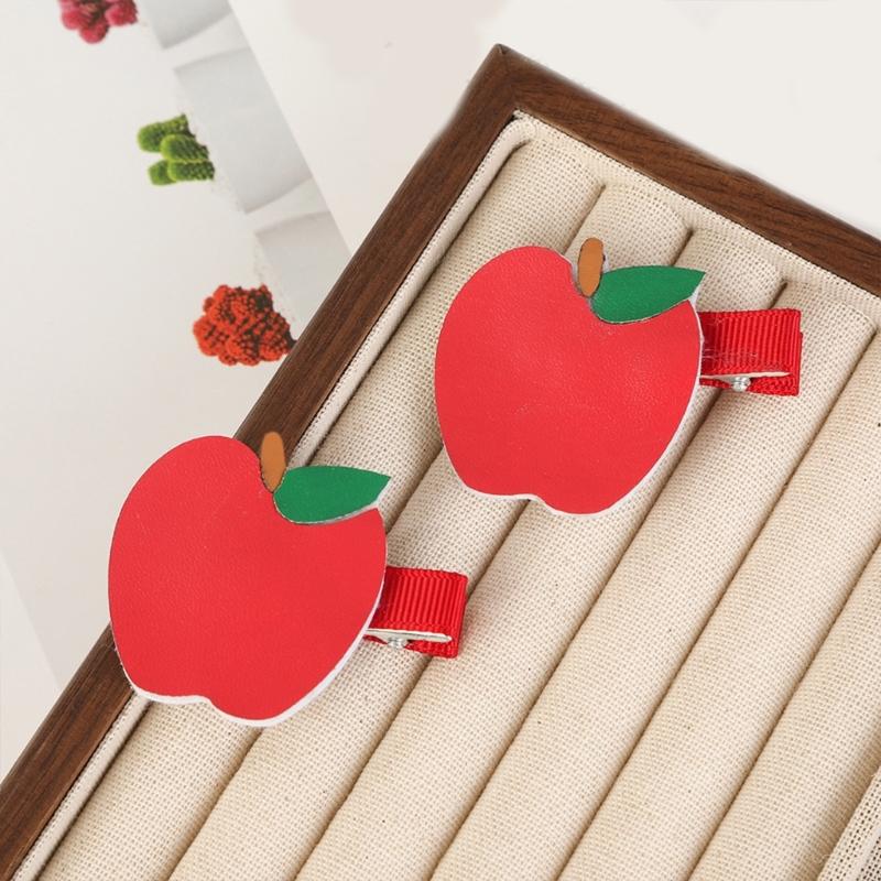 4Christmas Hair Clip Set With Snowflake and Fruit Designs Red Hairpins For Women Girls Holiday Party Accessories