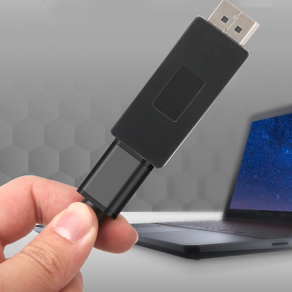 1080P High Purity Oxygen Free Copper Black PBS Shell DP Male to HDMI Female Adapter