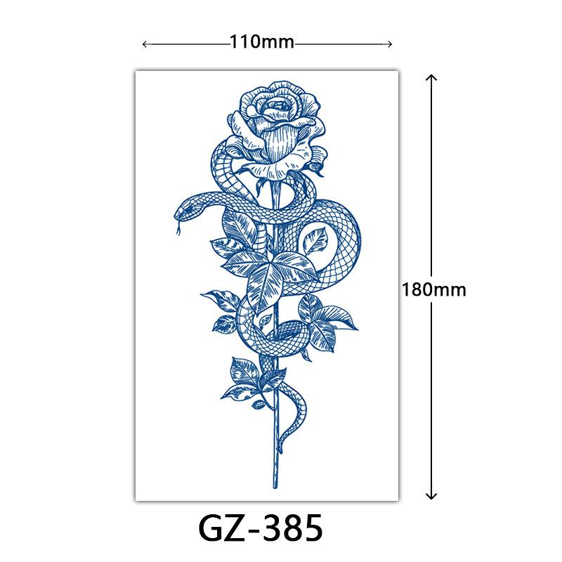 Kräuter-Tattoo-Aufkleber, Saft-Tattoo-Aufkleber, Englischer Buchstabe Semi-permanente Tattoo-Aufkleber Tattoo