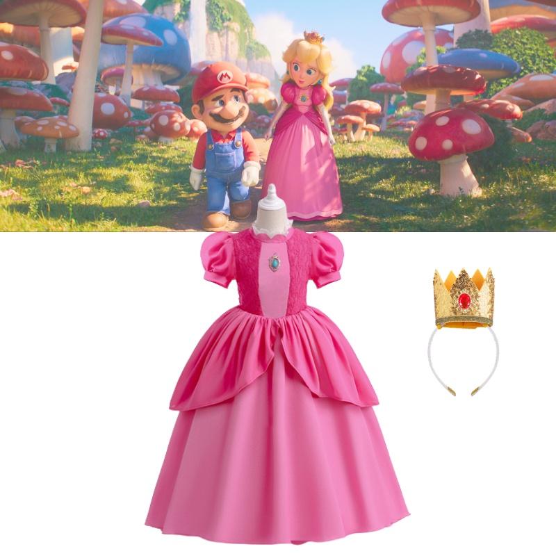 Cosplay Blue Princess Dress For Girls Lace Patchwork And Puffy Long Skirt