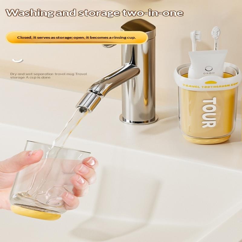 Portable Wash Cup Toothbrush Cup Mouthwash Cup Toothbrush Household Set Tooth Cylinder Toothbrush Toothpaste Storage Box