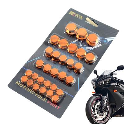 Motorrad Schraubenkappen Set mit 30 Stück 5 Farben Motorrad Kopfschraubenabdeckung Fahrradmotor