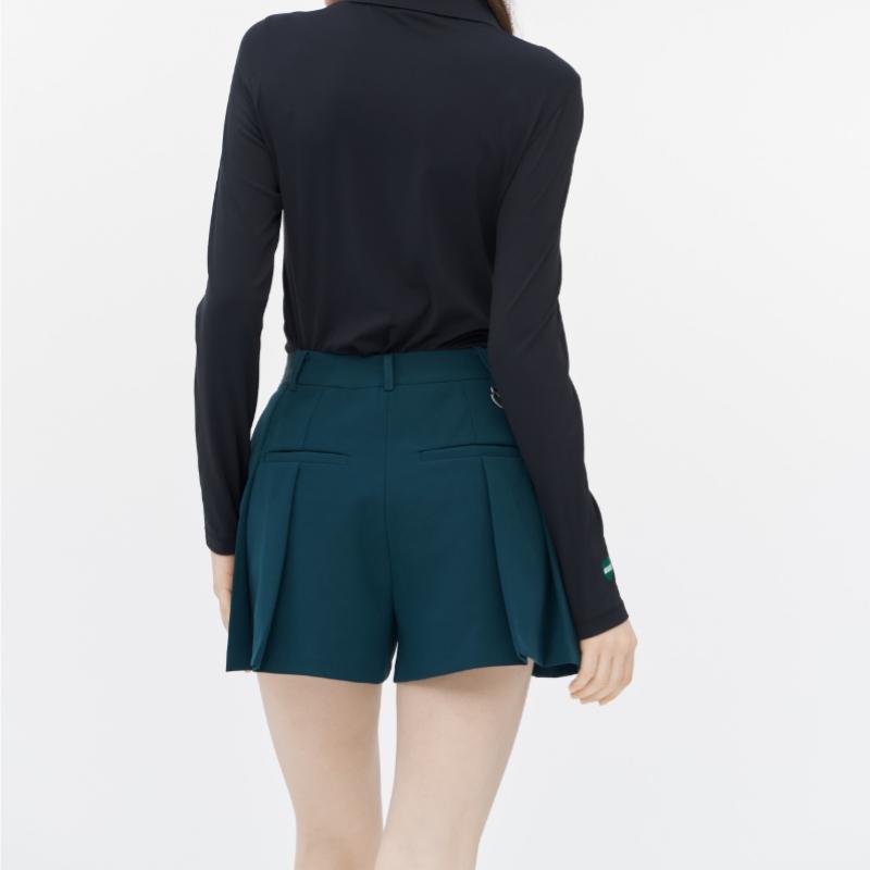 Goxo Afit Short Pants Green Pleats
