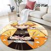 Demon Slayer Kimetsu No Yaiba Round Area Rug Carpet Rug For Living Room Bedroom Sofa Playroom Decor Nonslip Floor Mat