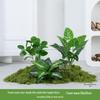 Luxury Faux Green Plant and Flower Decor - Indoor Moss and Grass Clusters for Elegant Landscaping.
