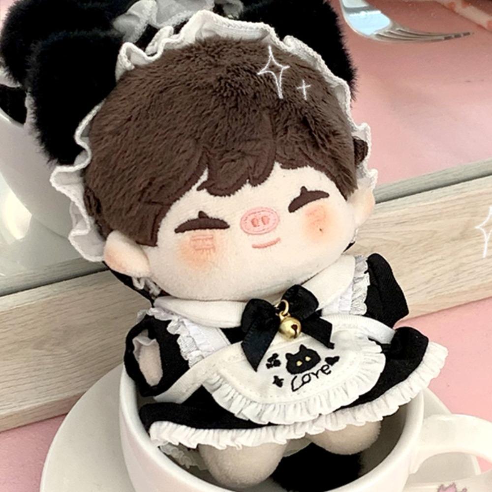 Cat Tail Cotton Doll's Clothes Maid Dress Plush Doll Clothes  Doll Accessories