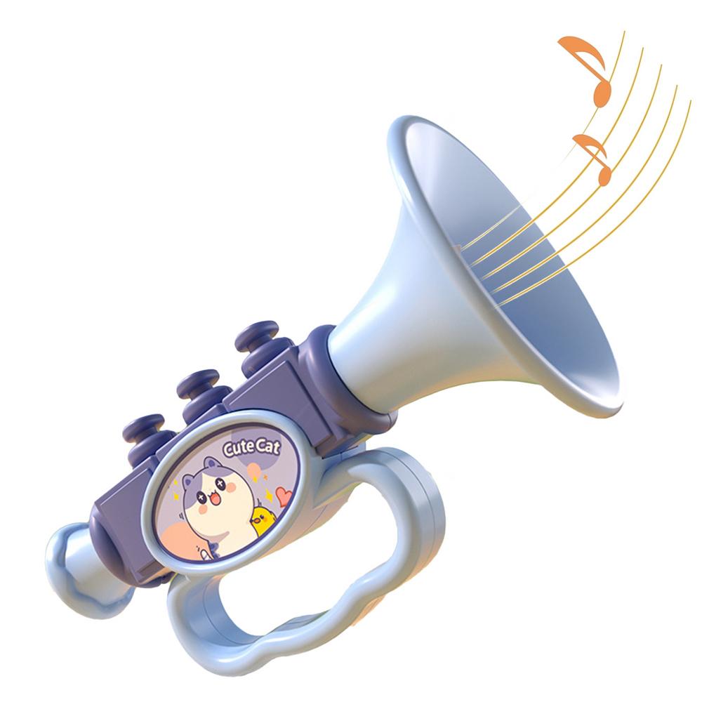 

Kids Trumpet Cute Mini Trumpet Cartoon Clarinet Blow Horn Noise Makers Learning and Educational Toys for Children Boys Girls синий