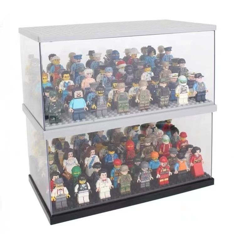 Building Block Display Case With Acrylic Transparent Dustproof Cover For Storage And Diy Projects