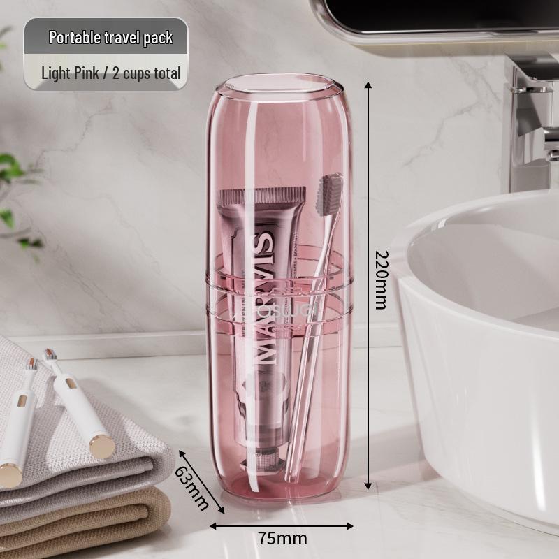 

Large Travel Toiletries Set: Portable Toothbrush & Mouthwash Cup Holder 401-500ml