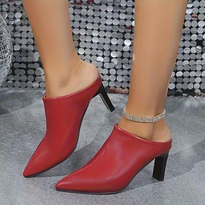 Women Pointed Toe Slippers Elegant High Heels Shoes Fashions Autumn Slingback Sandals 2024 Fashion New Brand Dress Chaussures