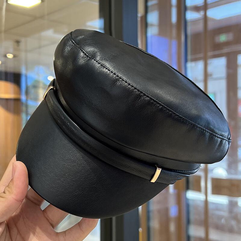 Восьмиугольная кепка из ретро ПУ-кожи