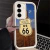 Handyhülle für Samsung Galaxy S26 S25 Ultra S24 FE America Route 66 Schale S23 Plus S22 + S21 S20 5G Weiches Silikon Funda