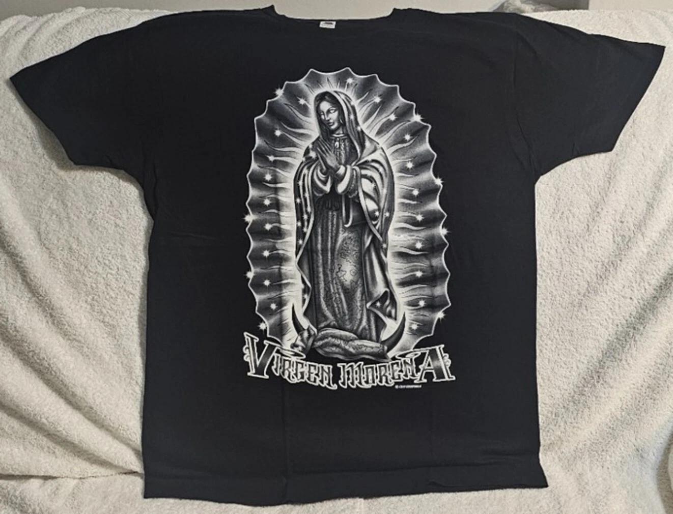 OUR LADY OF GUADALUPE VIRGIN MARY PRAY VIRGEN MORENA STAR RELIGIOUS T-shirt S