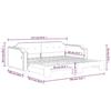 VidaXL Lit de jour avec lit gigogne noir 90x190 cm tissu 3197646