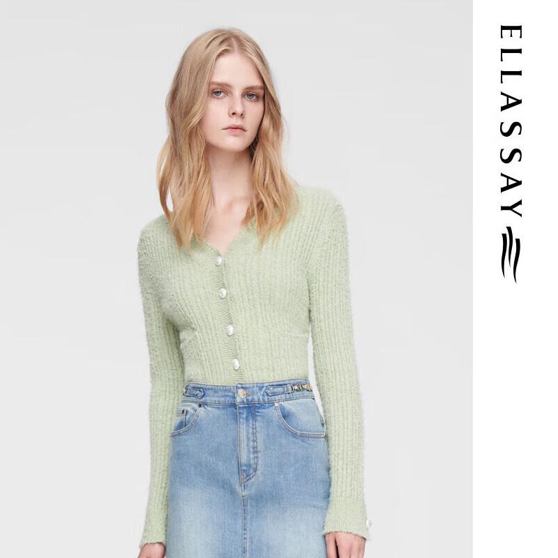 ELLASSAY Women's Slim-Fit Short Knit Cardigan