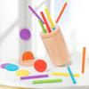 Baby Sensory Play Montessori Toys Color Shape Sorting Box Object Permanence Coin Stick Parish Kids Early Educational Wooden Toys