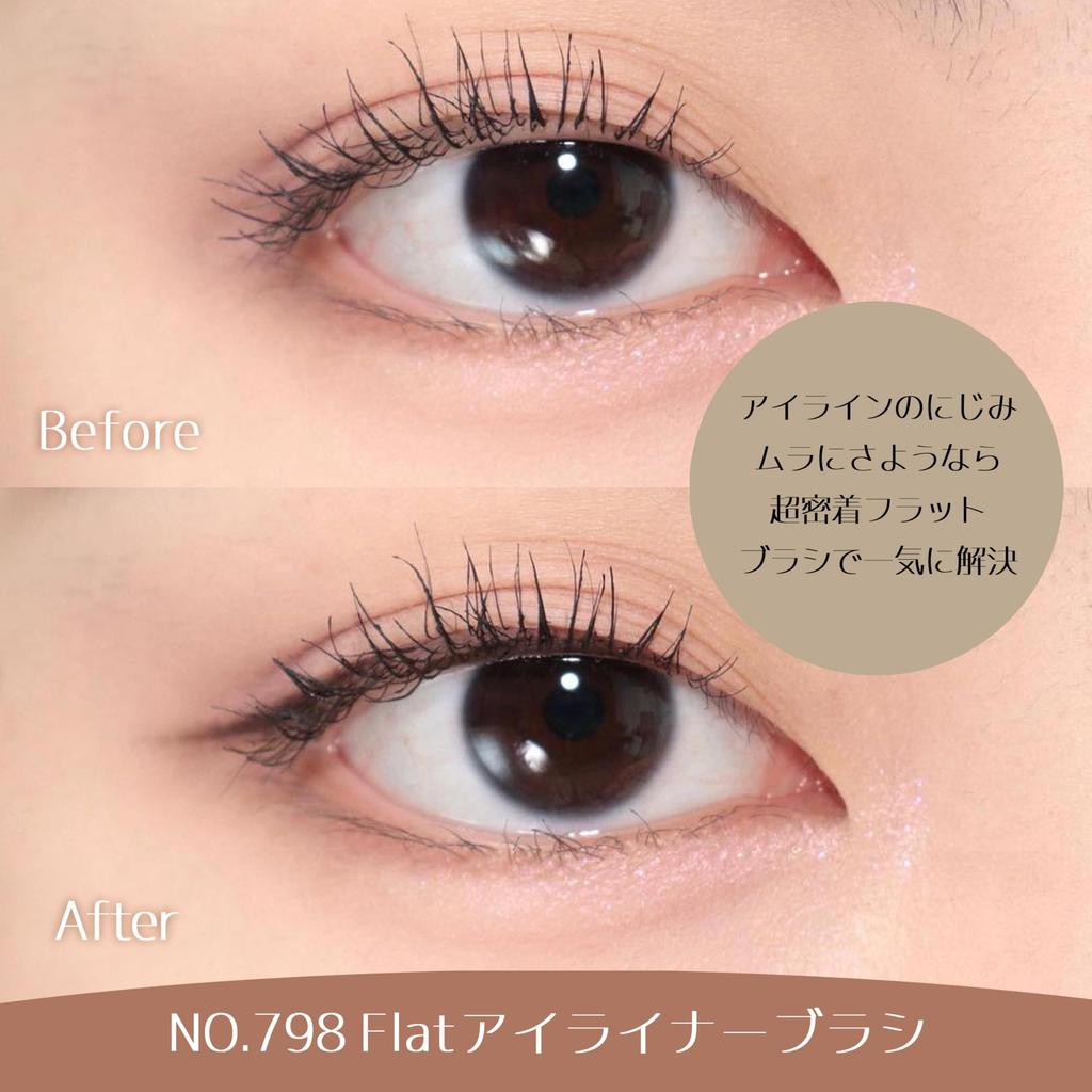 Picasso 798 Flat Eyeliner Brush The Ultimate Precision Brush for Lines Authentic Korean Premium Synthetic Bristles Sharp, Sword-like Cosmetics,