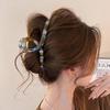 1PC Retro Color Blocking Hair Claw for Women Temperament Hair Decorate Lady Shark Clip Hair Clip Fashion Hair Accessories