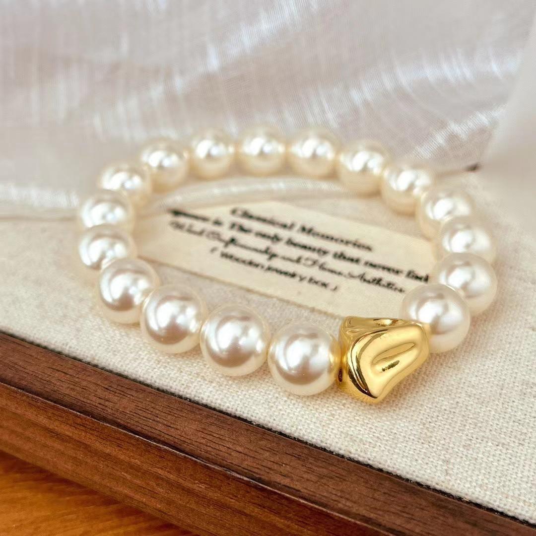 

Retro Shijia Warm White Pearl Bracelet Women S Light Luxury Neck Chain Design Sense Niche Bracelet