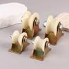 1Pcs New Grooved Nylon Bearing Pulley 30U/V With Stand Heavy Duty Rollers 30mm 45# Rigid Caster Sliding Heel Tool