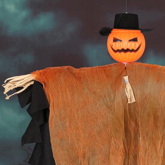 Halloween Hanging Ghost Decoration Pumpkin Head Ghost Haunted House Prop Ghost Decoration for Yard Patio Garden Indoor Outdoor Use