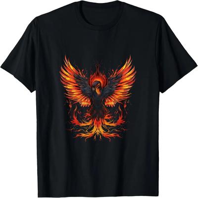 Gothic Phoenix Bird Goth Occult Punk Dark Fantasy Soft T-Shirt