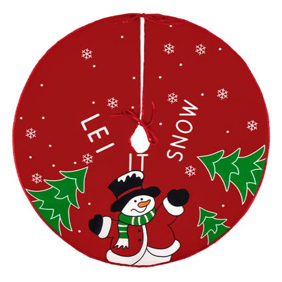 Excellent Christmas Tree Skirt Fine Workmanship Hemp Weave Santa Xmas Bottom CDN