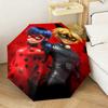Wunderbare Ladybug Thema Automatischer Regenschirm Geeignet für Reisen Tragbarer Regenschirm Outdoor Sonnenschirm Geschenk Tägliche Notwendigkeiten