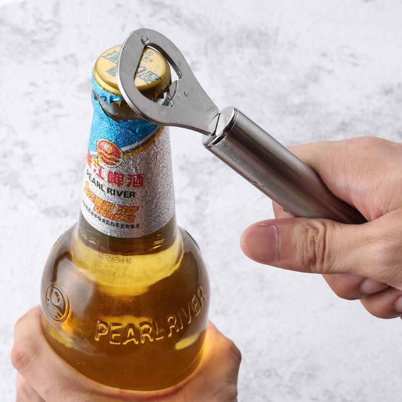 Creative multifunctional stainless steel beer bottle opener, simple metal can opener, beer cap opener