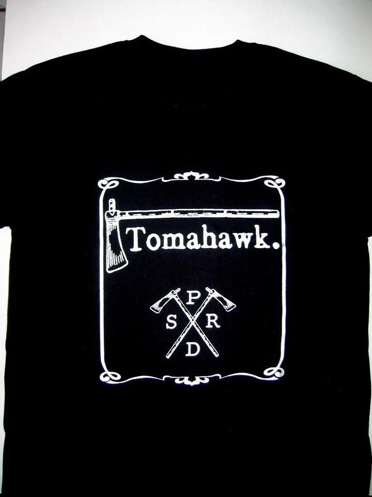Vtg Tomahawk Zespół Album Muzyka Bawełna Czarna Wszystkie Rozmiary Dla Mężczyzn Unisex Koszulka